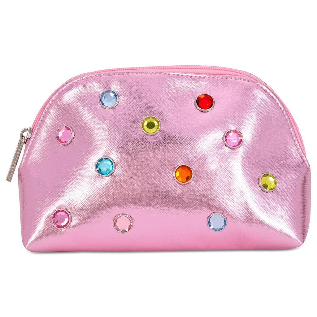 pink candy gem cosmetic bag