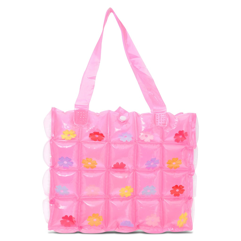 pink bubble tote bag