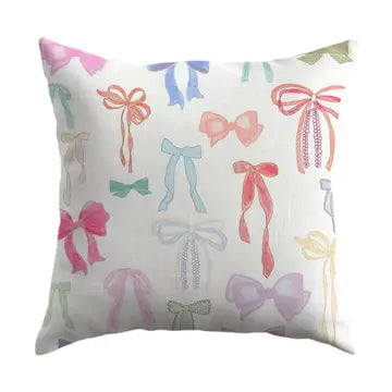 ribbon bows camp pillow