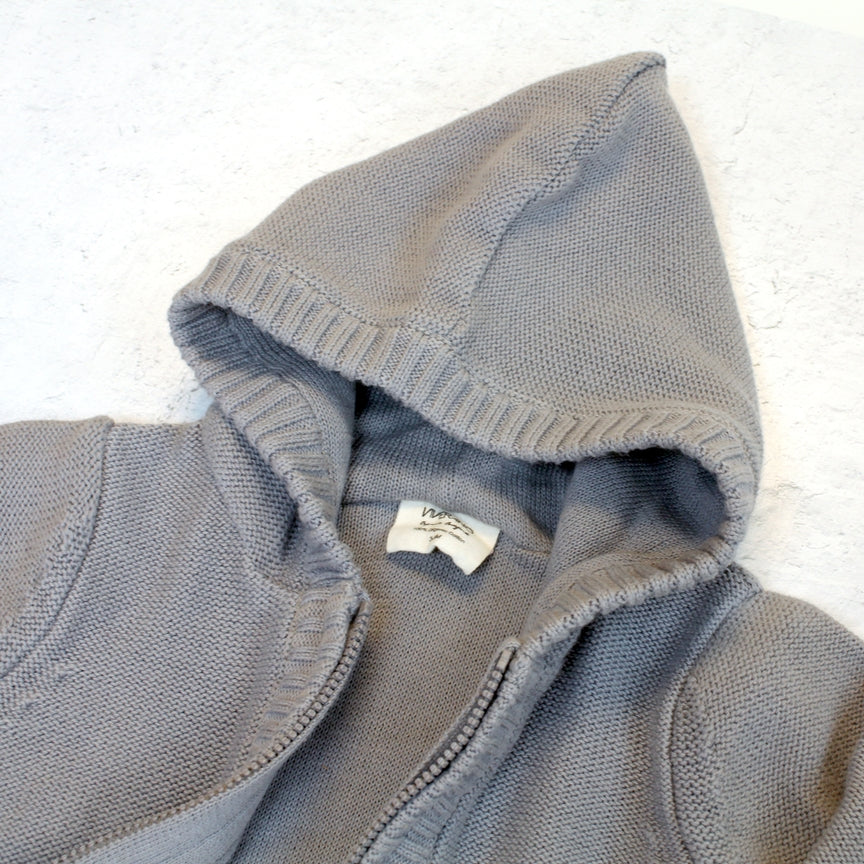 Milan Zipper Hooded Sweater Knit Baby Jacket