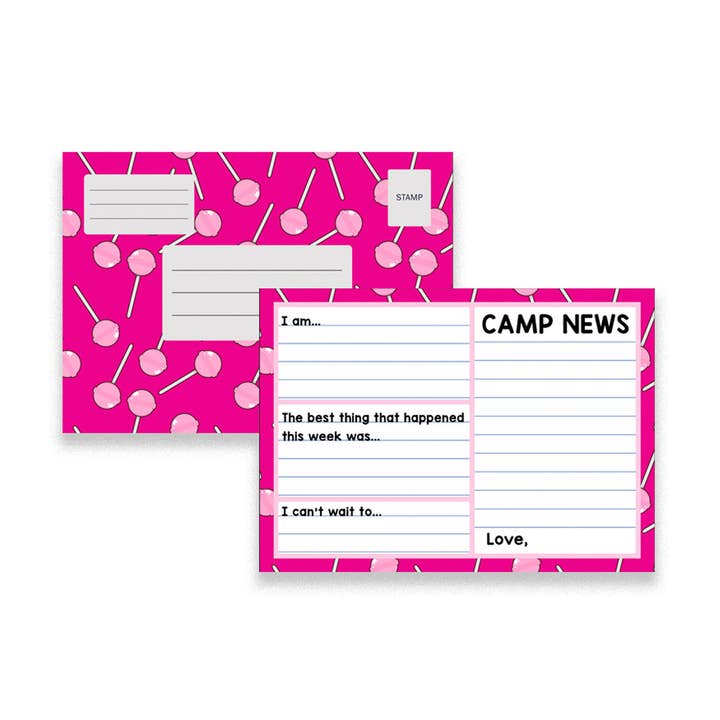 Lollipop Camp Fill-in Postcards
