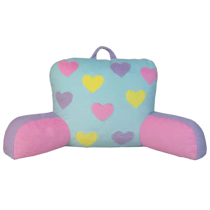 hearts color block lounge pilliow