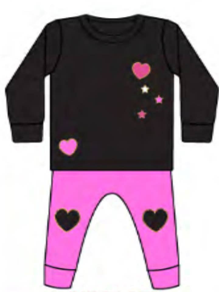 Baby Tee and Pant Set - Glitter Patches