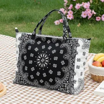 assorted bandana canvas totes