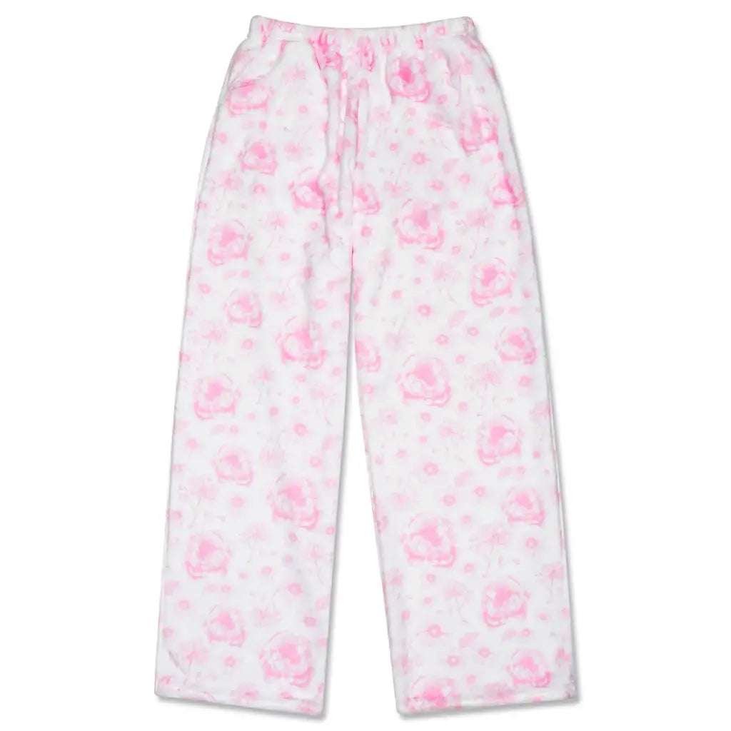 pink toile plush pant