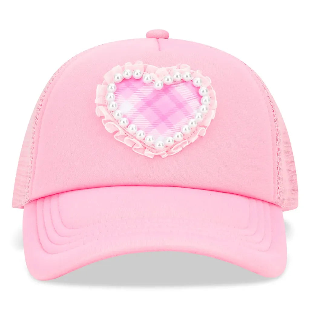 pearl heart trucker hat