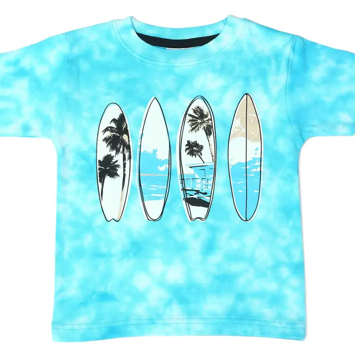 surf board tie dye tee