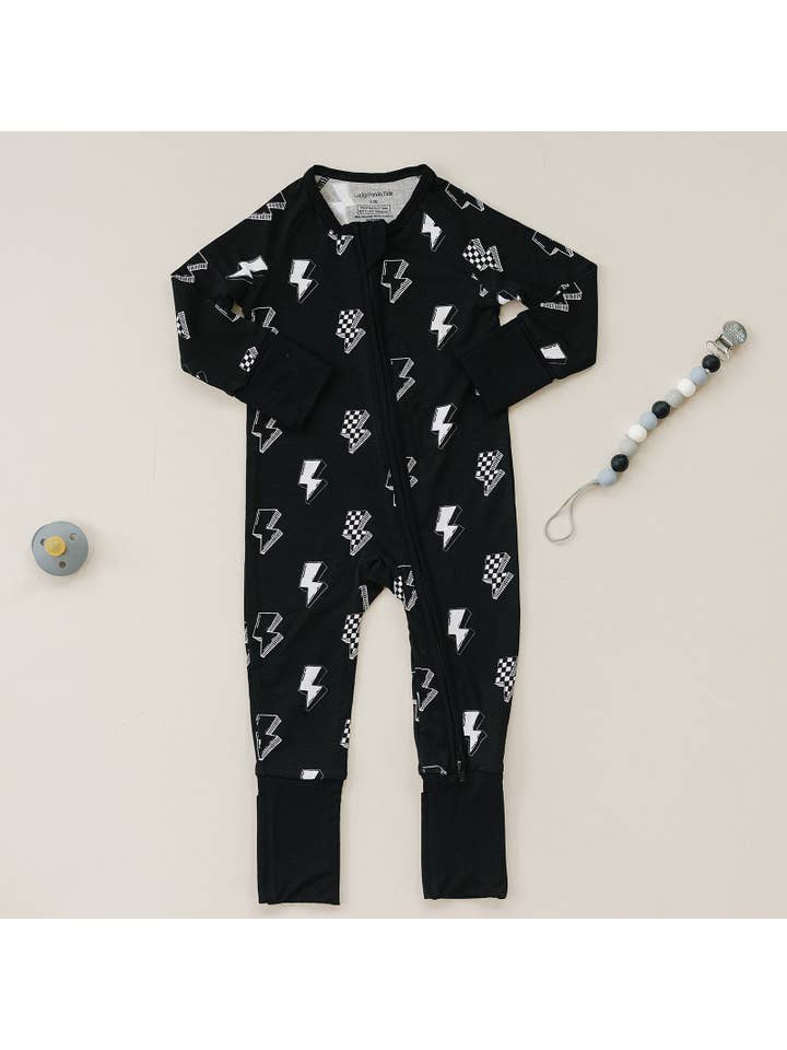 Bamboo Zip Romper | Ink Bolts