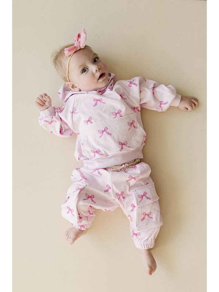 Cargo Jogger Set | Pink Bows