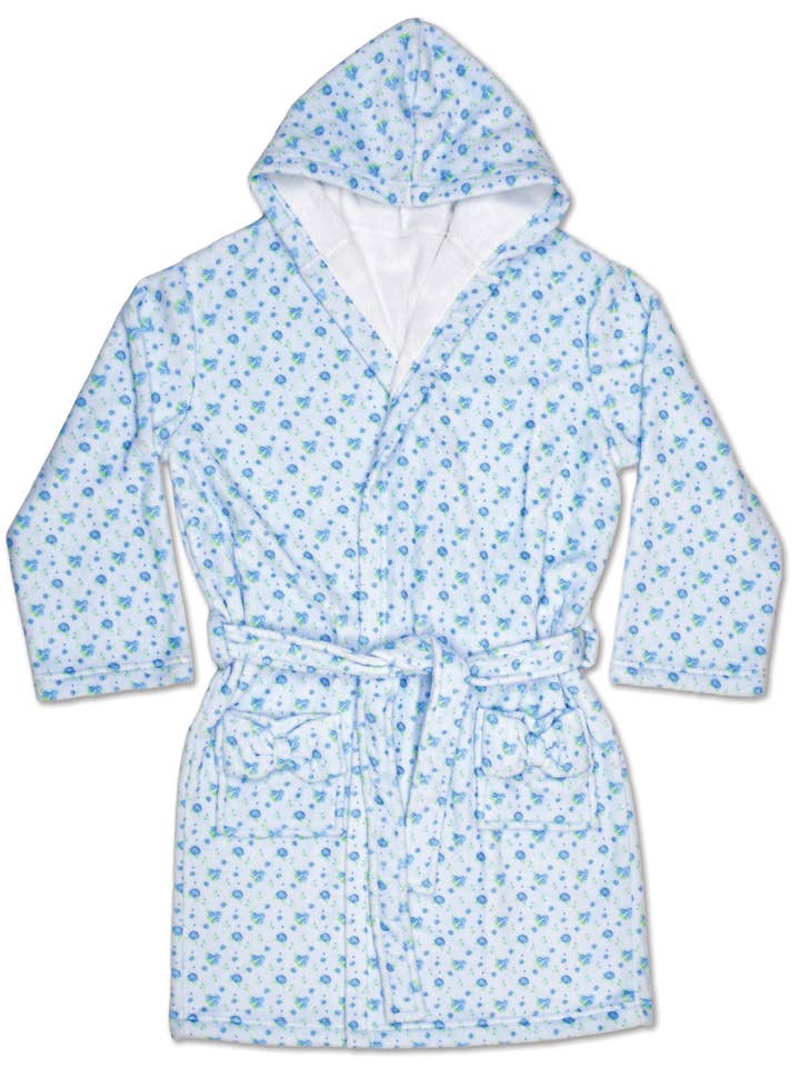 Blue Ditsy Robe