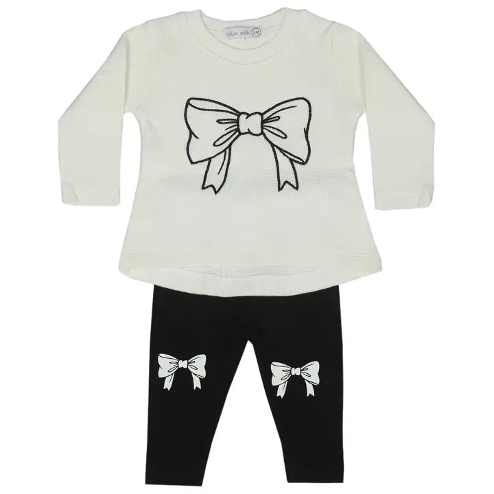 bow tees and legging set
