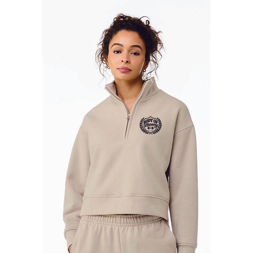 BELLA+CANVAS Women’s 10-Ounce 1/2-Zip Pullover- Dust
