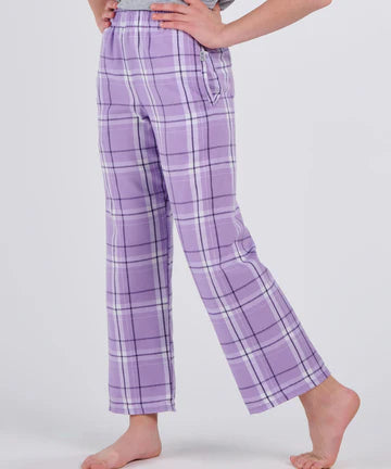 lavender/whit flannel pant