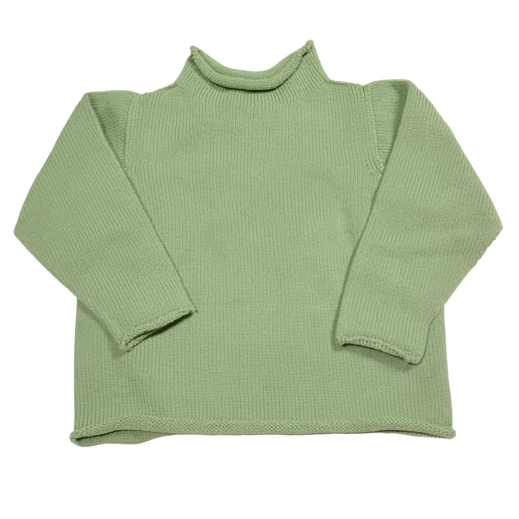Jersey Rollneck Sweater-Sage