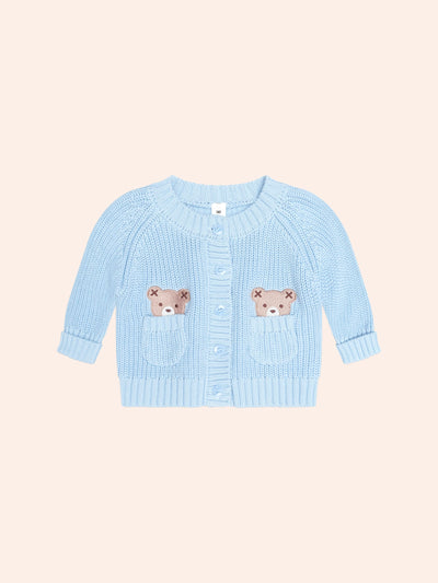 Fisherman Cardigan blue