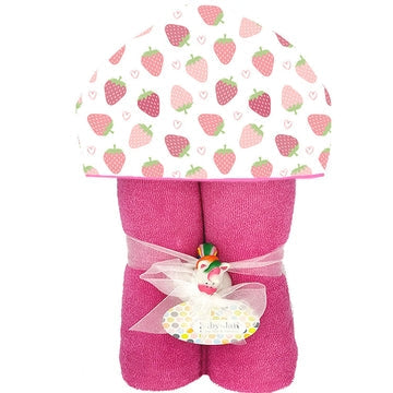 hooded towel strawberries