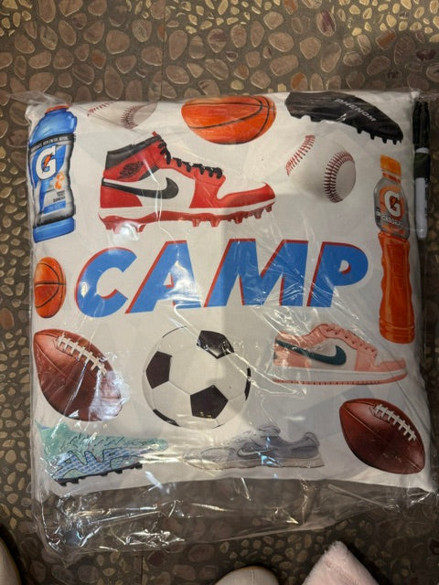 Shoe Camp autograph pillow