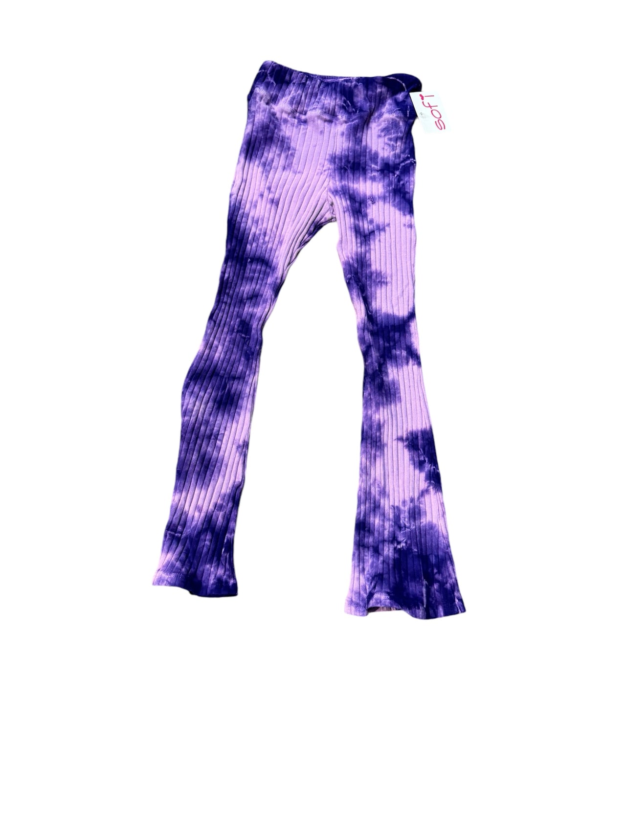 Purple tie dye flare pant