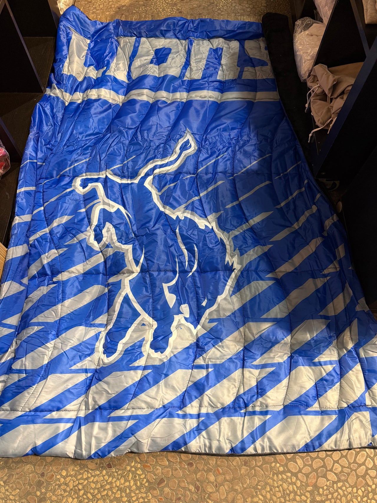 polar fleece plush lions inspired blanket