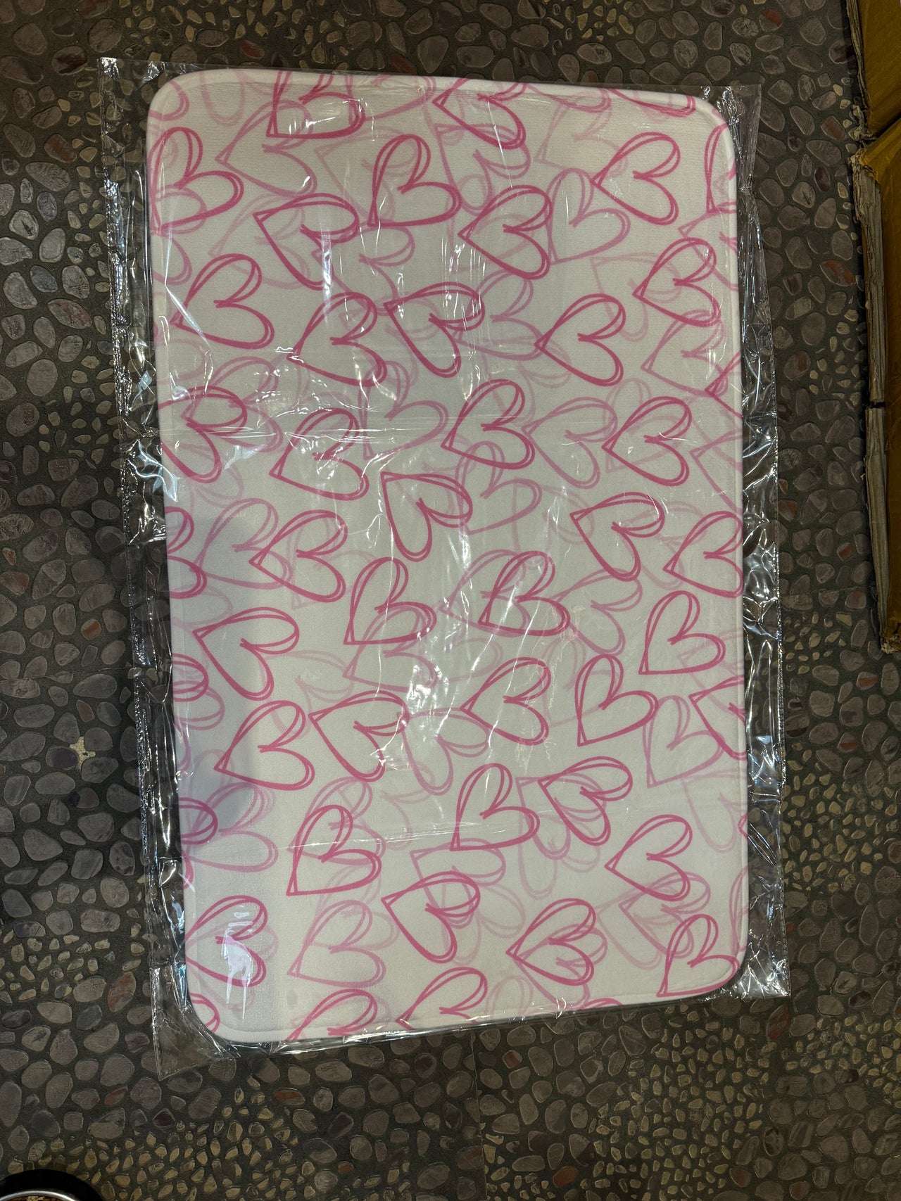 scribble heart floormat