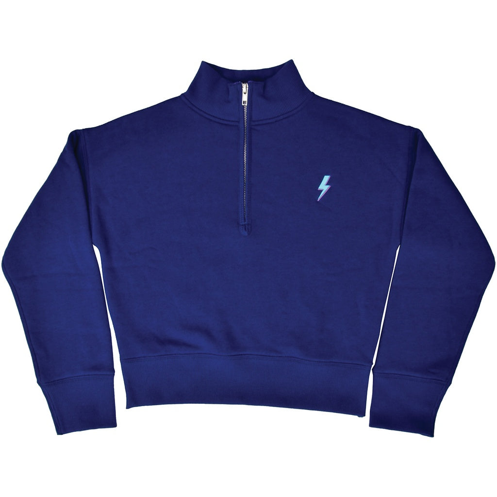 lightning bolt 1/4 zip sweatshirt