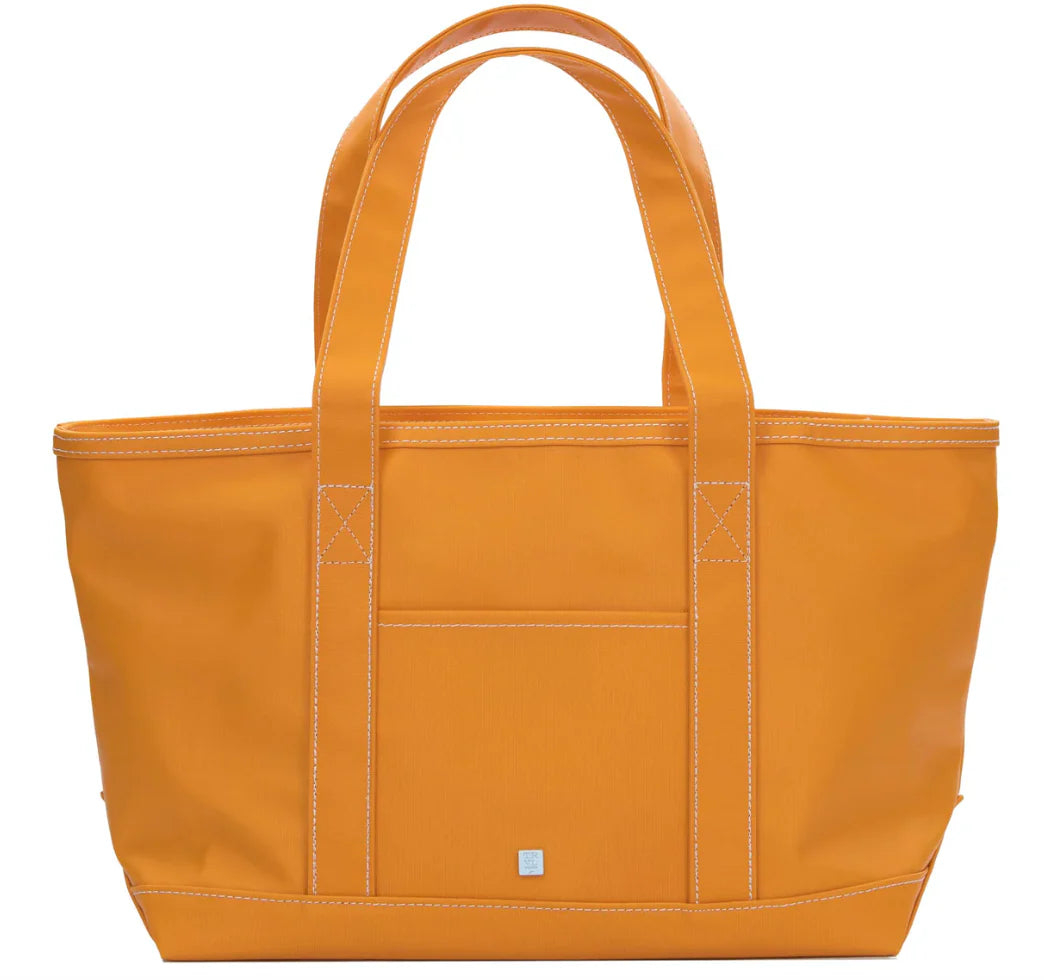 medium tote coated canvas orange