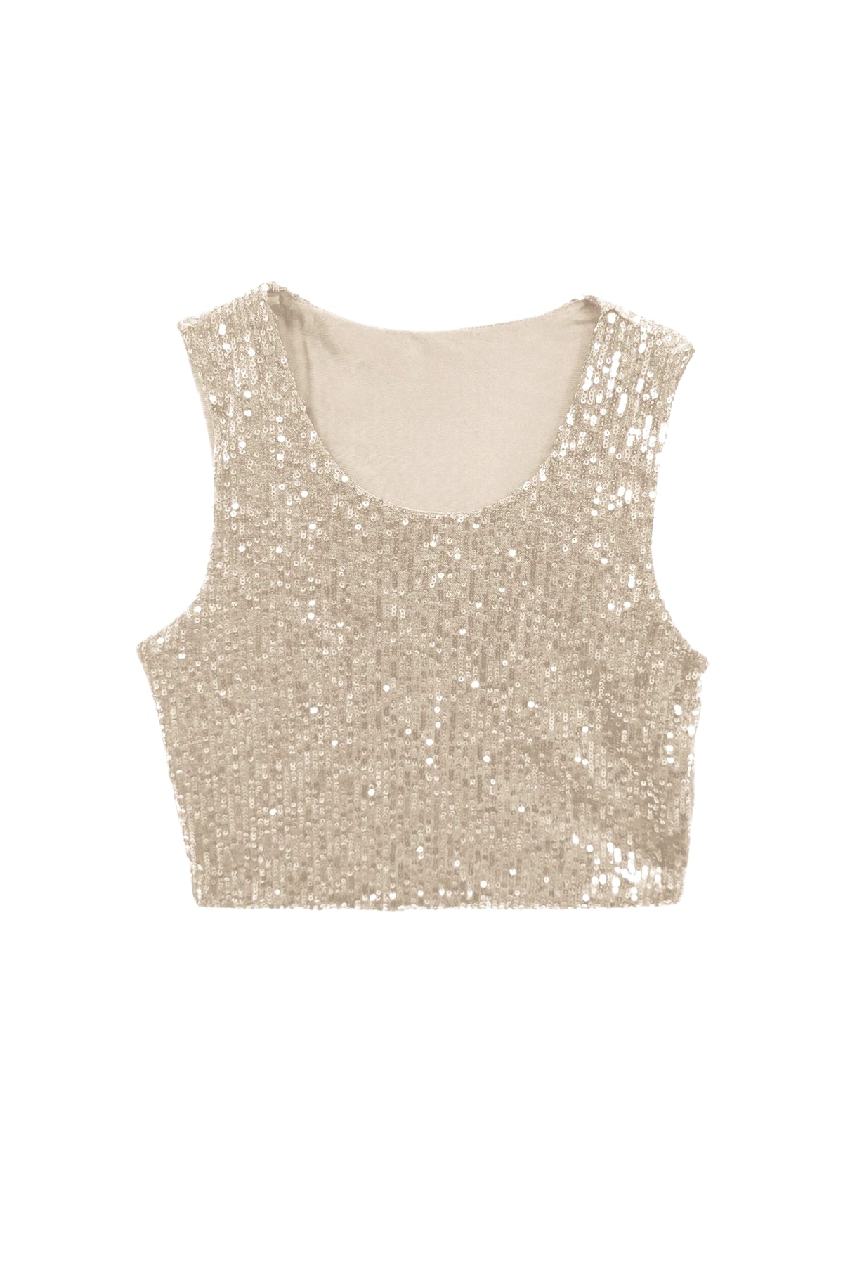 silver sequin tank