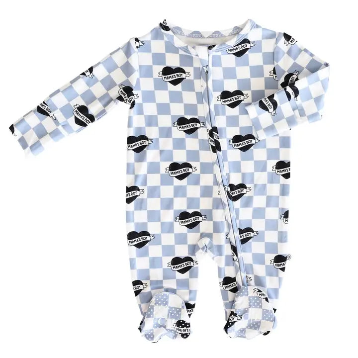 Mama's Boy Zipper Footie