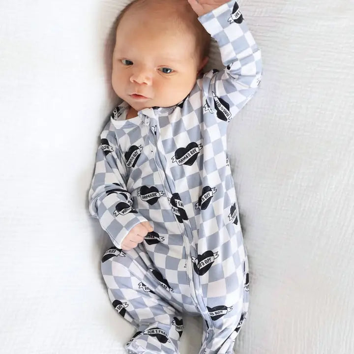 Mama's Boy Zipper Footie
