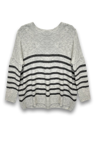 nellie gray stripe sweater