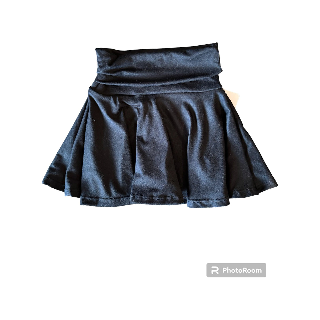 black foldover skirt