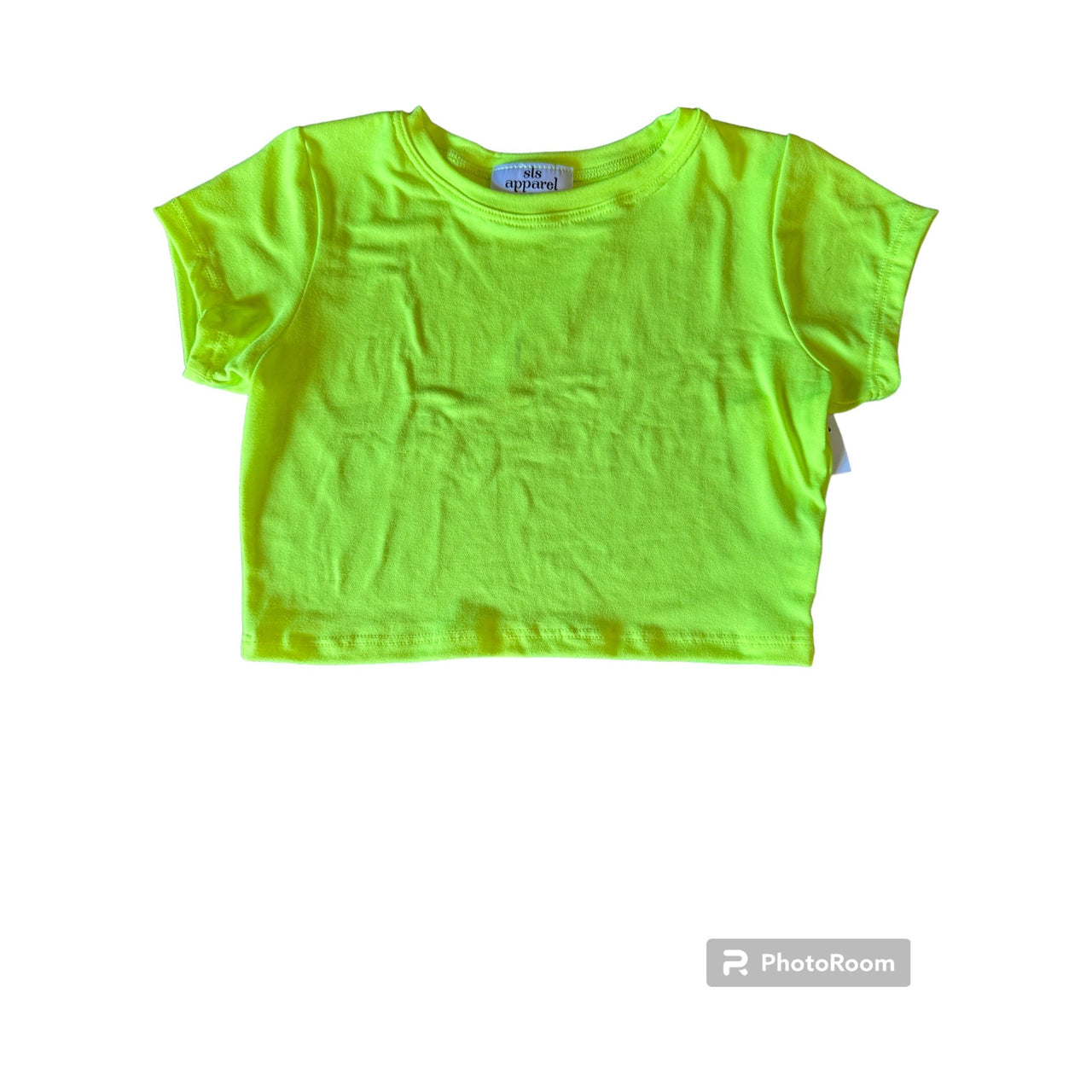 neon yellow crop t-shirt