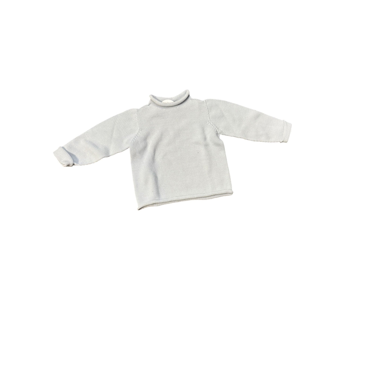 Jersey Rollneck Sweater-Blue