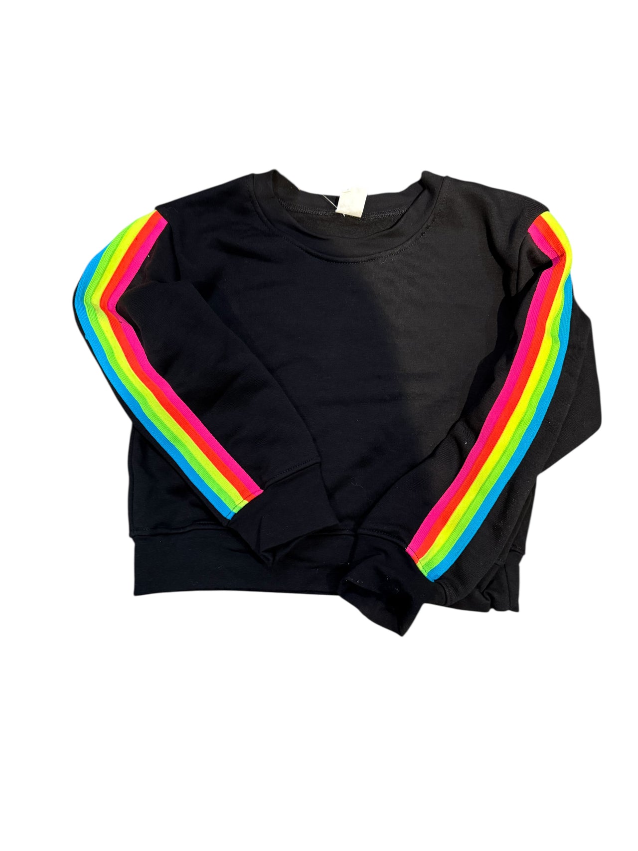 black neon stripe sweatshirt