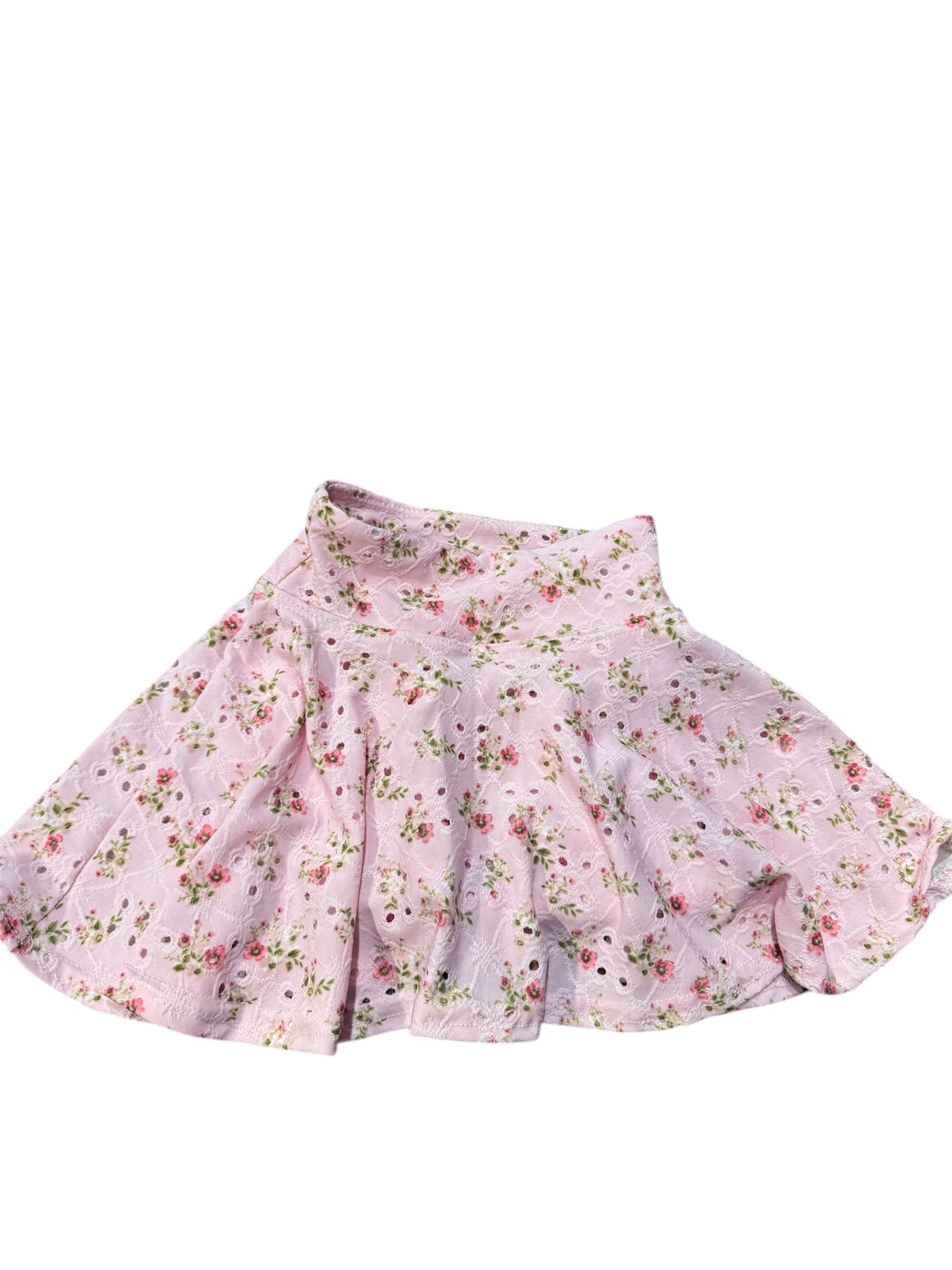 Pink eyelet skort