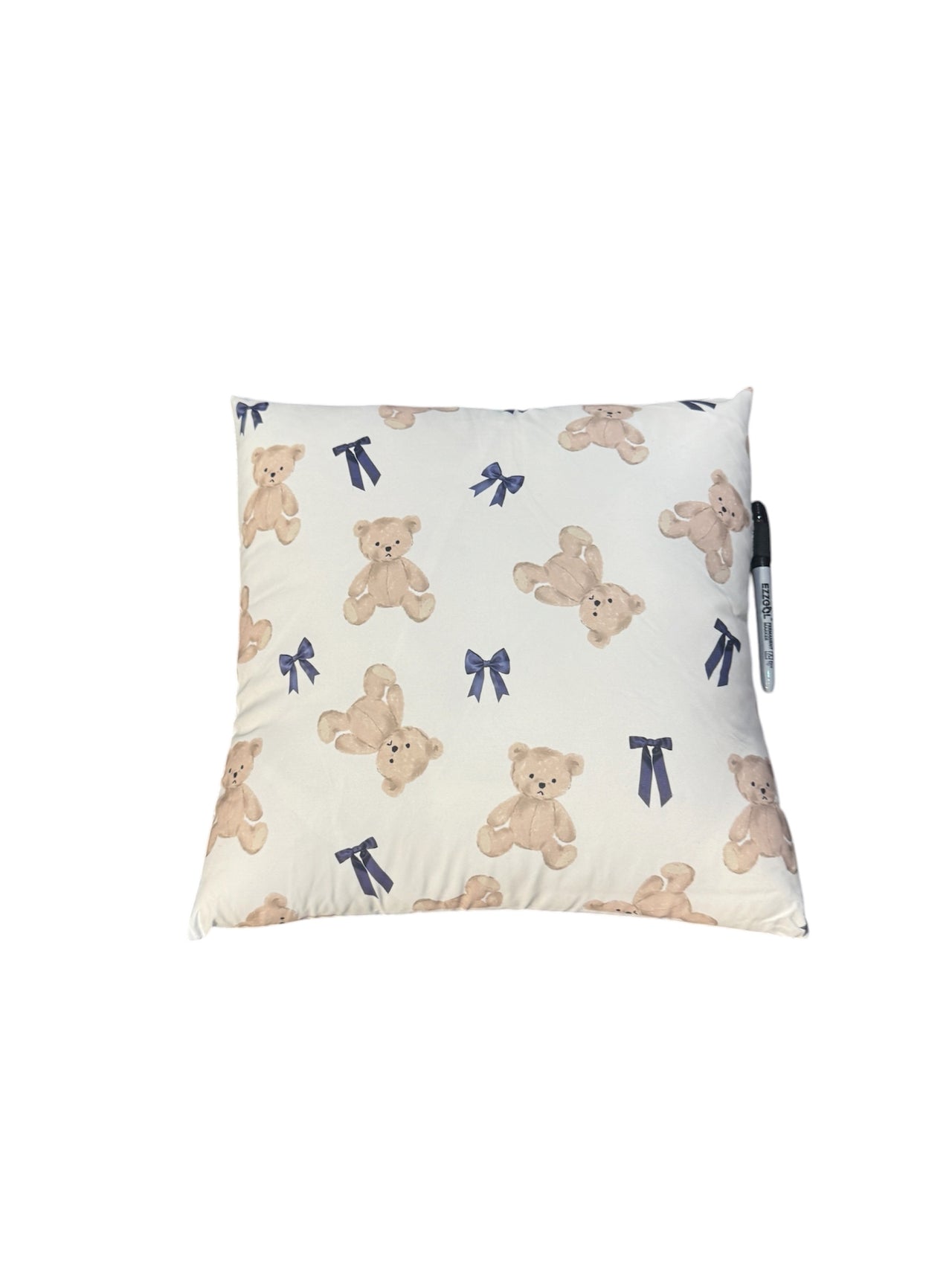 Bear w/Bow Autograph Pillow