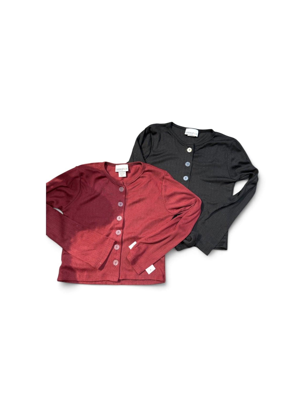 maroon pointelle cardigan