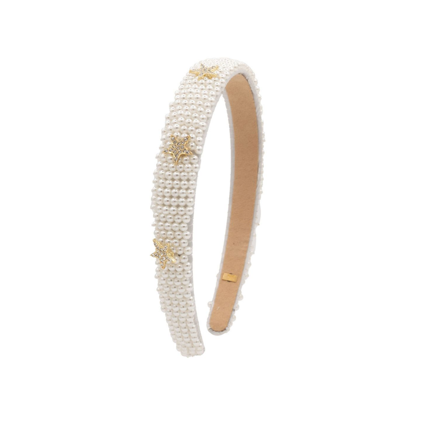 Full Pearl With Loose Charms Headband