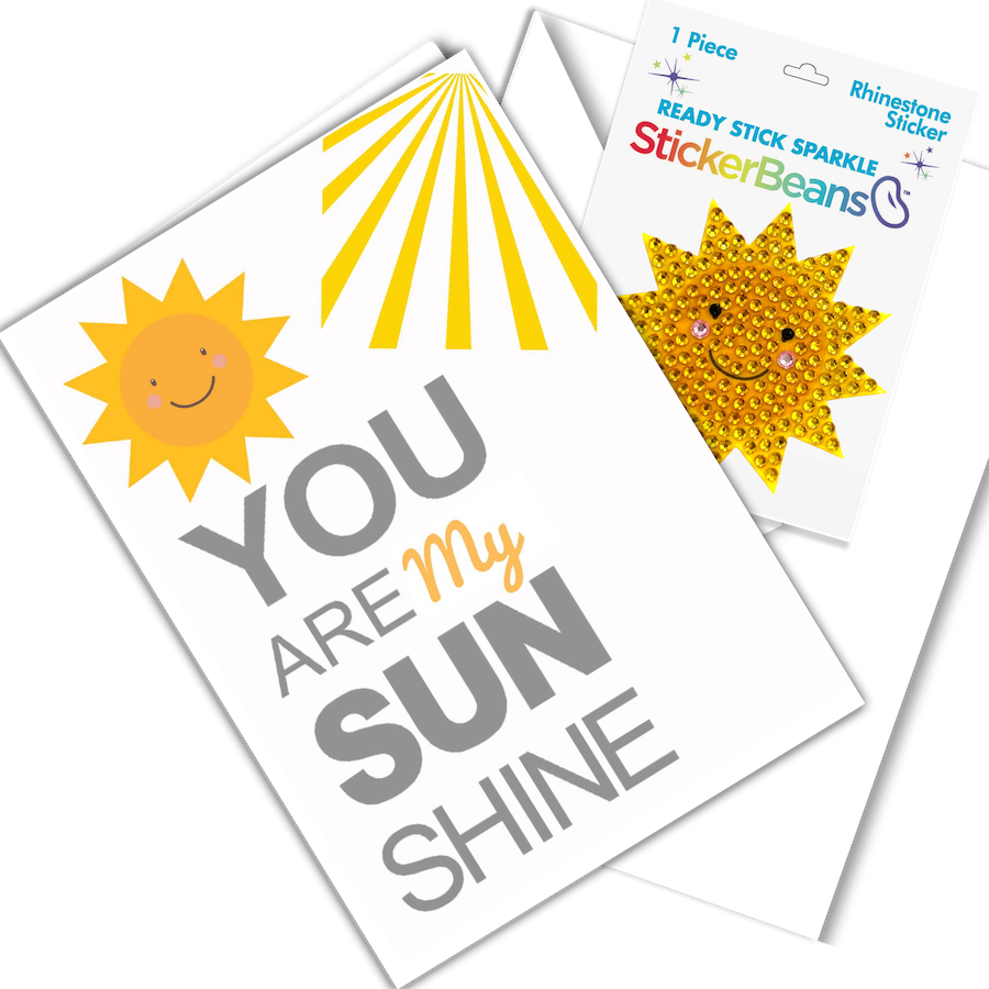 you are my sunshine greeting card & sticker