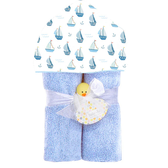 Deluxe Hooded Towel-sailboats