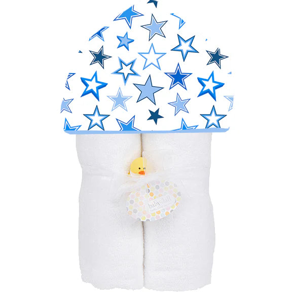 Starry Sky white w/blue Hooded Towel