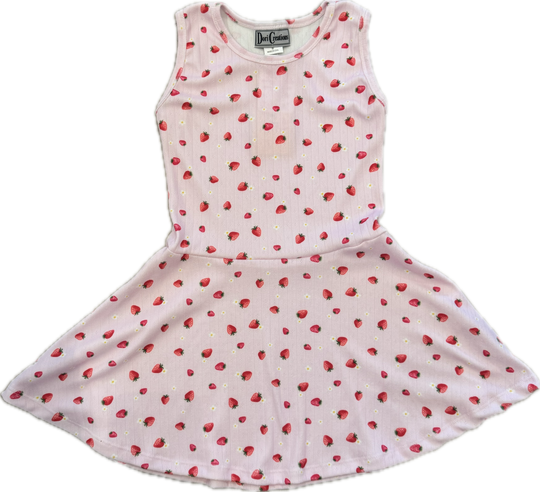 Pink Strawberry Tank Dress