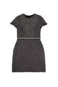 sylvie dress silver quilted