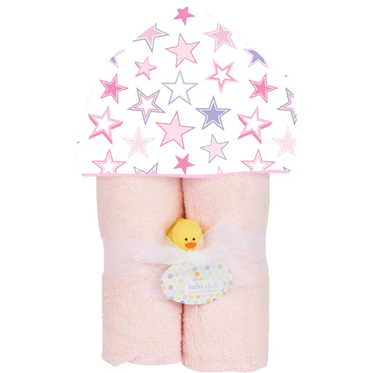 Plush Hooded Towel - starry sky pink