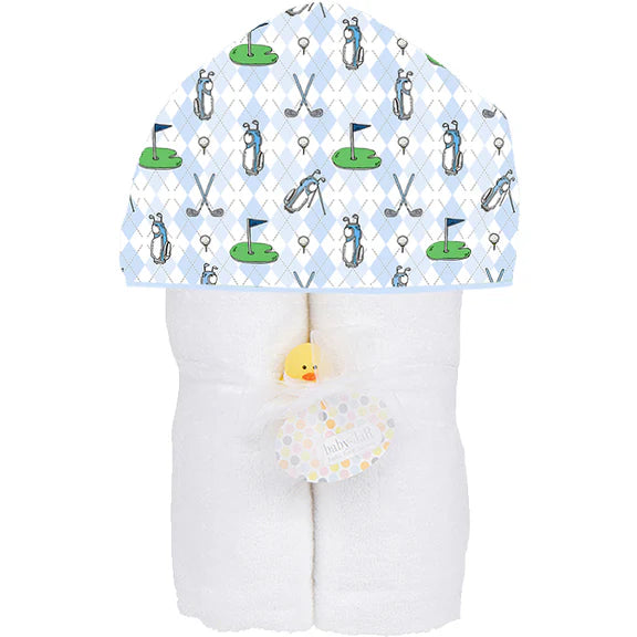 Deluxe Hooded Towel-Tee Time Blue