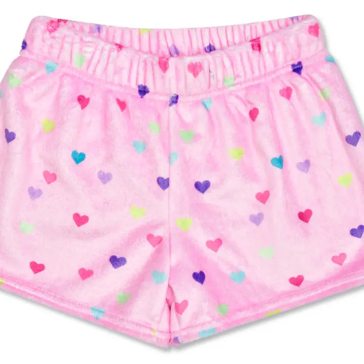 heart confetti plush short