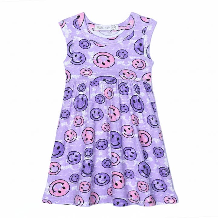 Smiley Tie Dye Dress