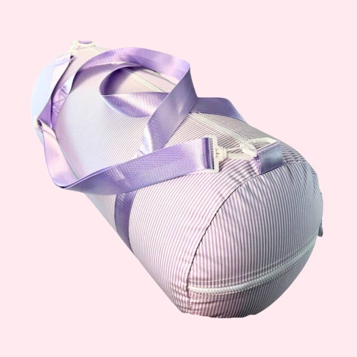 Lilac Preppy Stripe ~Glossy~ Weekend Duffel