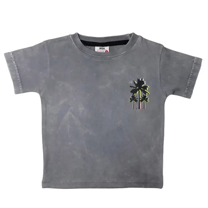 palm bolt coal tee shirt