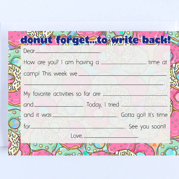 camp cards donut